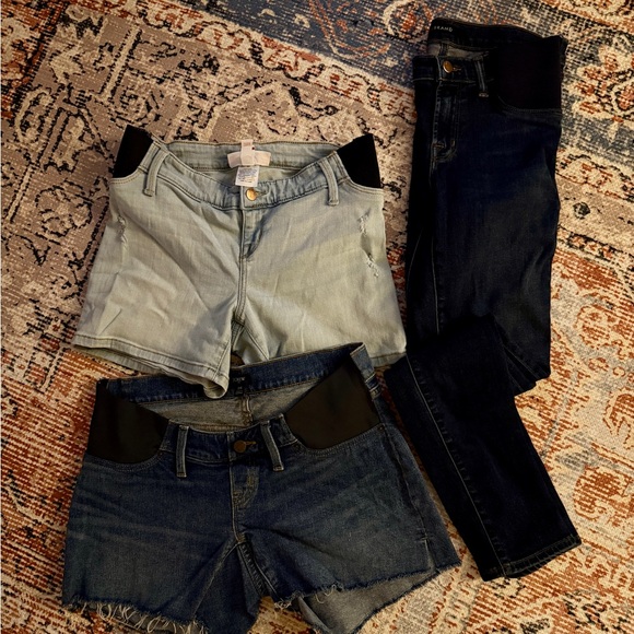 J. Crew Denim - J Brand Maternity Jeans + Maternity shorts in Light and Dark Blue